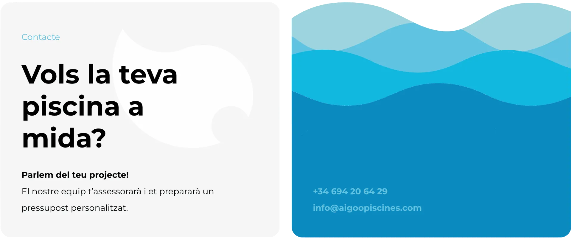 Piscines a mida Piscines a mida