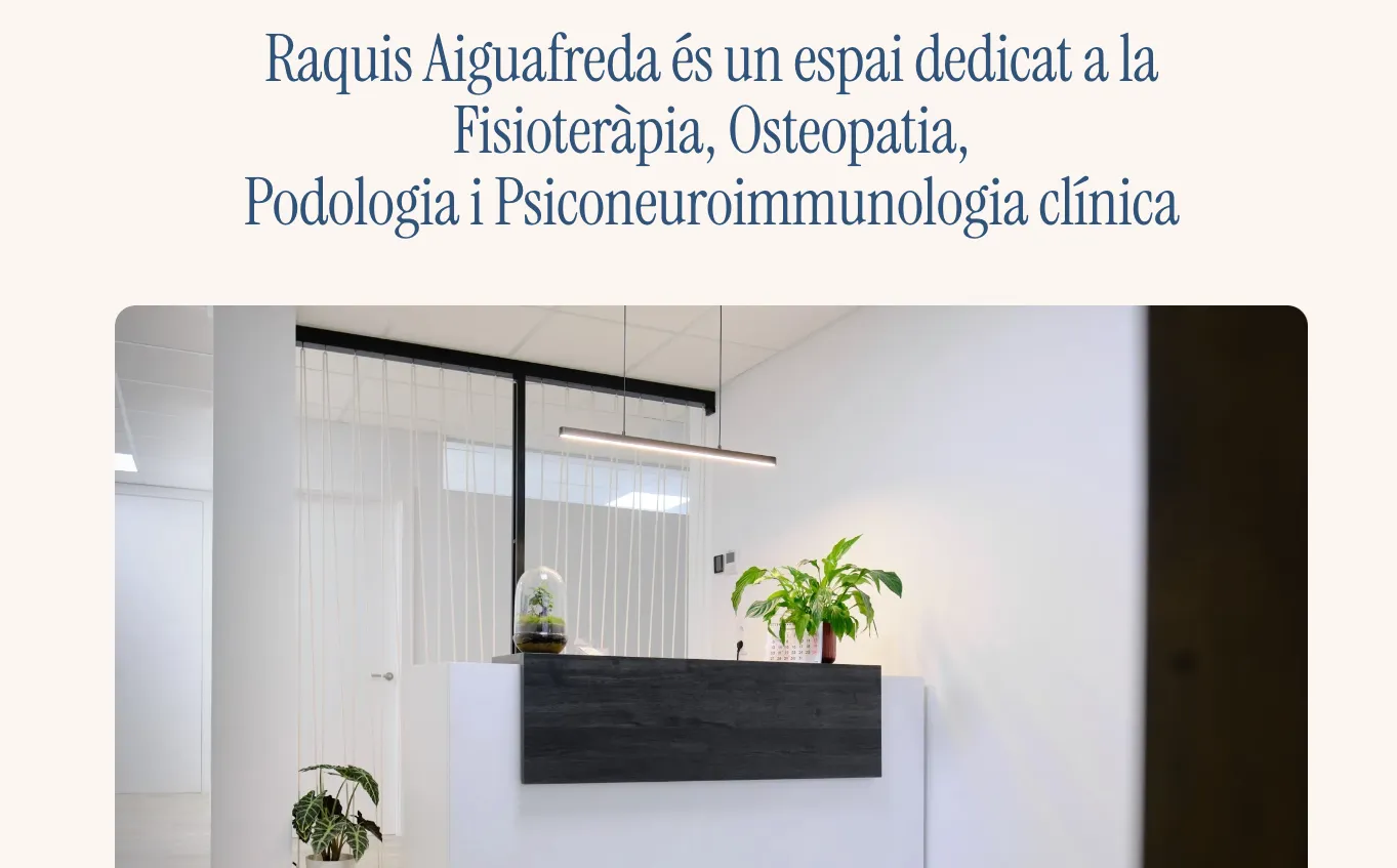 Raquis Aiguafreda – Centre de salut i benestar Raquis Aiguafreda – Centre de salut i benestar